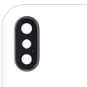 Back Camera Lens With Bracket & Bezel For iPhone X (Real Sapphire) (Premium) (Silver) (10 Pack)