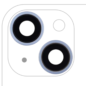 Back Camera Lens With Bracket & Bezel For iPhone 14 / 14 Plus (2 Piece Set) (Aftermarket Plus) (Blue)