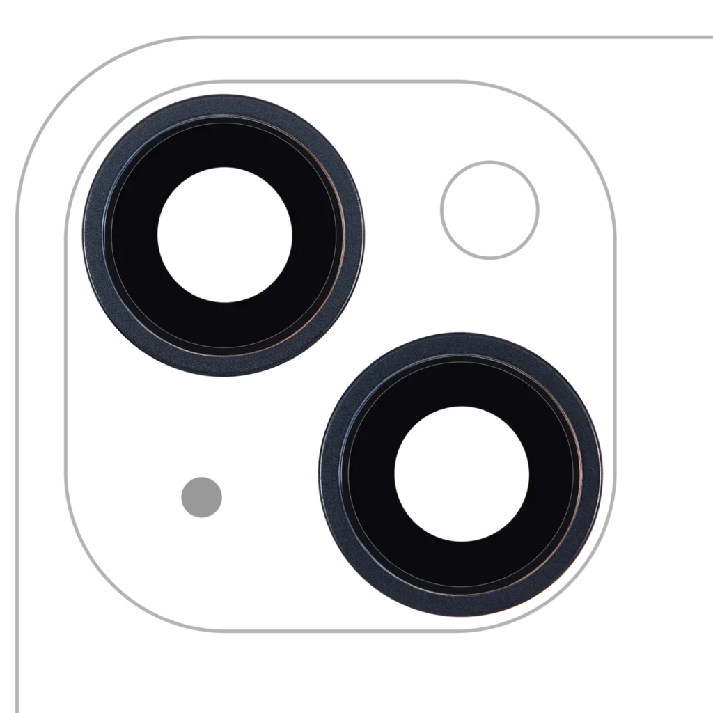 Back Camera Lens With Bracket & Bezel For iPhone 14 / 14 Plus (2 Piece Set) (Aftermarket Plus) (Midnight)