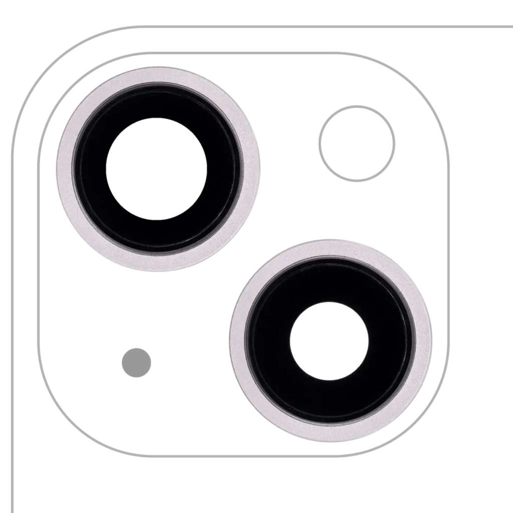 Back Camera Lens With Bracket & Bezel For iPhone 13 / 13 Mini ( 2 Piece Set) (Aftermarket Plus) (Pink)