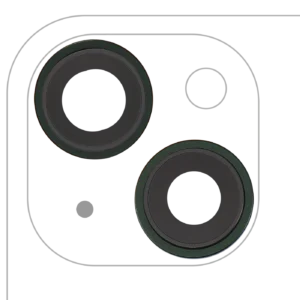 Back Camera Lens With Bracket & Bezel For iPhone 13 / 13 Mini (2 Piece Set) (Aftermarket Plus) (Green)