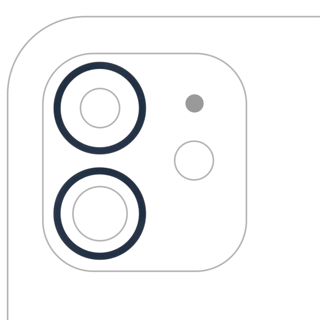 Back Camera Bezel Ring Only For iPhone 12 / 12 Mini (Blue) (2 Piece Set) (10 Pack)
