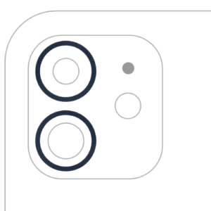Back Camera Bezel Ring Only For iPhone 12 / 12 Mini (Blue) (2 Piece Set) (10 Pack)