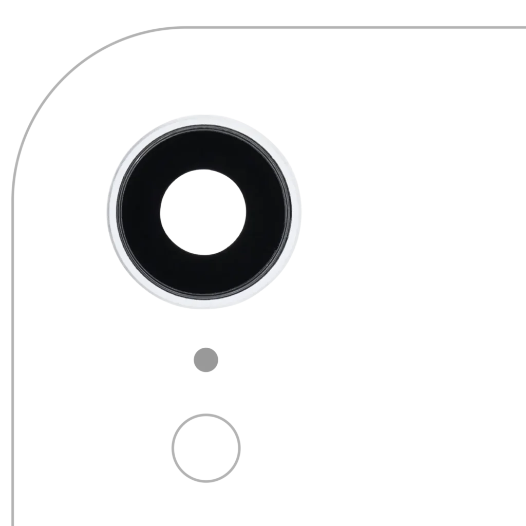 Back Camera Lens With Bracket & Bezel For iPhone XR (Real Sapphire) (Premium) (White) (10 Pack)