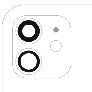 Back Camera Lens (Glass Only) With Adhesive For iPhone 12 / 12 Mini (2 Piece Set) (Aftermarket Plus) (10 Pack)