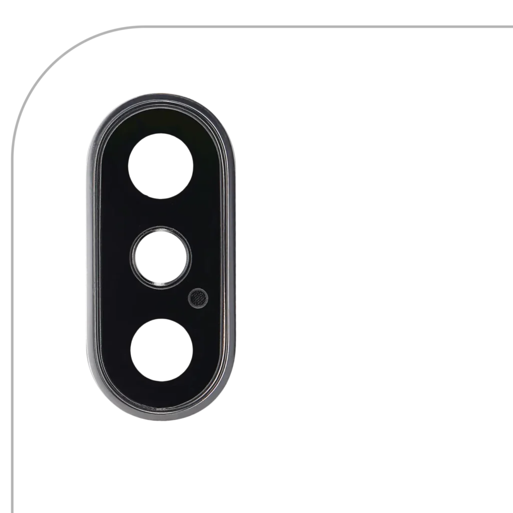 Back Camera Lens With Bracket & Bezel For iPhone XS / XS Max (Real Sapphire) (Premium) (Silver)