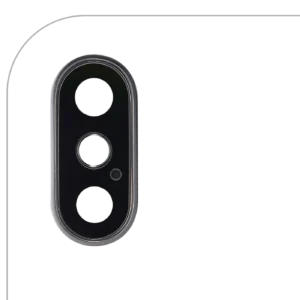 Back Camera Lens With Bracket & Bezel For iPhone XS / XS Max (Real Sapphire) (Premium) (Silver)