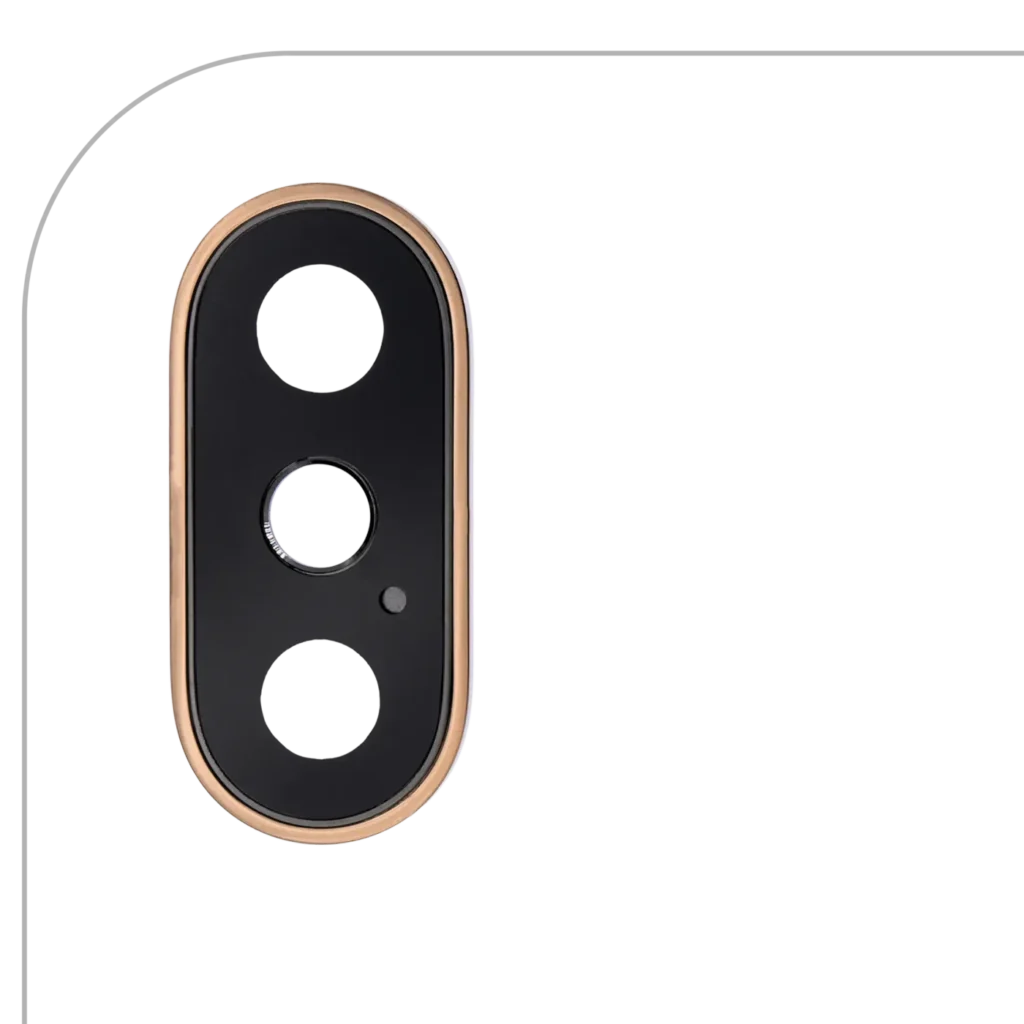 Back Camera Lens With Bracket & Bezel For iPhone XS / XS Max (Real Sapphire) (Premium) (Gold)