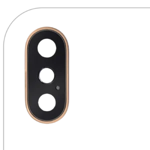 Back Camera Lens With Bracket & Bezel For iPhone XS / XS Max (Real Sapphire) (Premium) (Gold)