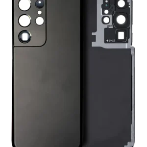 Back Cover Glass With Camera Lens For Samsung Galaxy S21 Ultra (Service Pack) (Phantom Black)