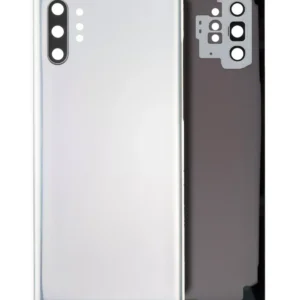 Back Cover Glass With Camera Lens For Samsung Galaxy Note 10 Plus / 5G (Service Pack) (Aura Glow / Silver)