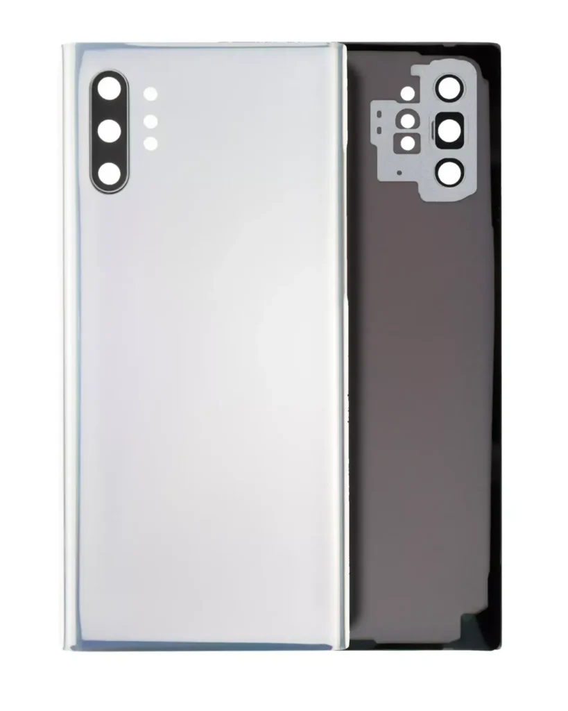 Back Cover Glass With Camera Lens For Samsung Galaxy Note 10 Plus / 5G (Service Pack) (Aura Glow / Silver)
