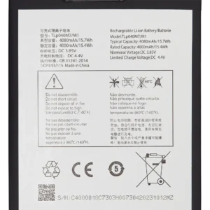 Replacement Battery For Alcatel Joy Tab 2 (9032 / 2020) / Alcatel 3T (9029 / 2020) / TCL Tab 8 4G (Tlp040M1)