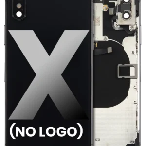 Back Housing With Small Components Pre-Installed For iPhone X (No Logo) (Aftermarket Plus) (Space Gray)