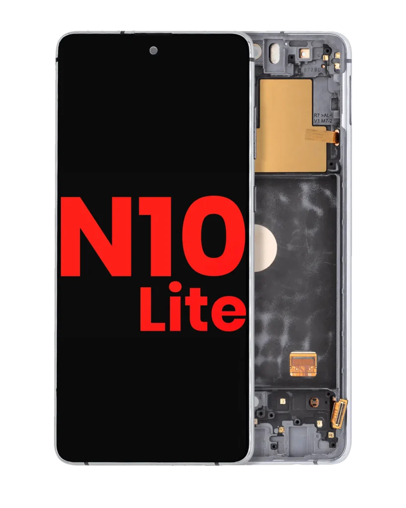 OLED Assembly With Frame For Samsung Galaxy Note 10 Lite (Aftermarket Plus) (Aura Glow / Silver)