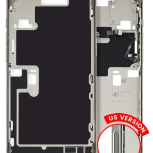 Mid-Frame Housing W/ Small Parts For iPhone 16 Pro Max (US Version) (Used OEM Pull: Grade A) (White Titanium)