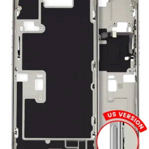 Mid-Frame Housing W/ Small Parts For iPhone 16 Pro (US Version) (Used OEM Pull: Grade A) (White Titanium)