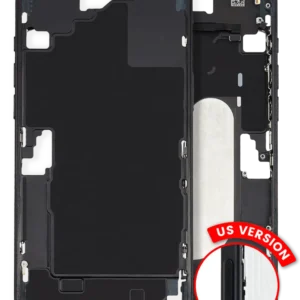 Mid-Frame Housing W/ Small Parts For iPhone 16 Plus (US Version) (Used OEM Pull: Grade A) (Black)