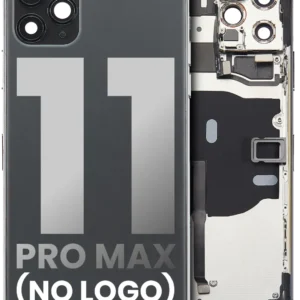Back Housing W/ Small Components Pre-Installed For iPhone 11 Pro Max (No Logo) (Aftermarket Plus) (Space Gray)
