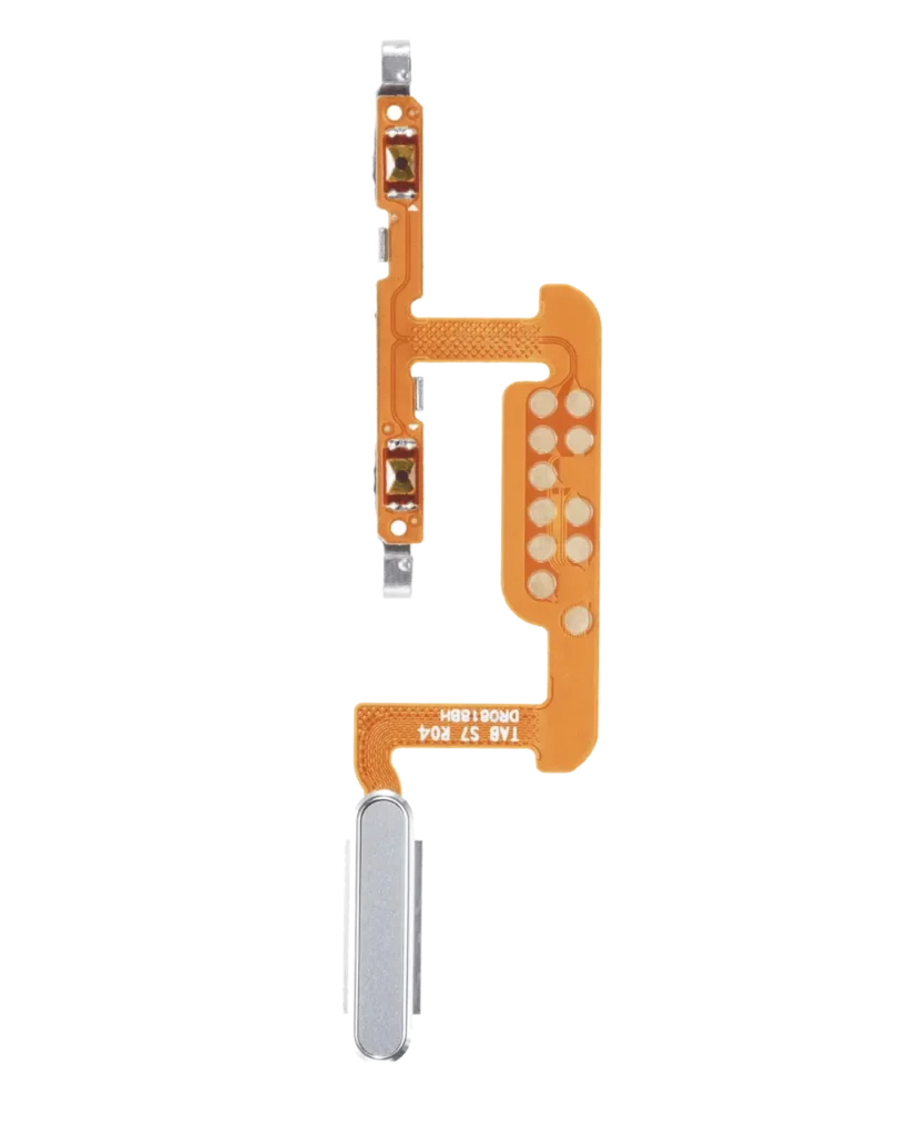 Power & Fingerprint Reader With Flex Cable For Samsung Galaxy Tab S7 11" (T870 / T875 / T876) (2020) (Mystic Silver)