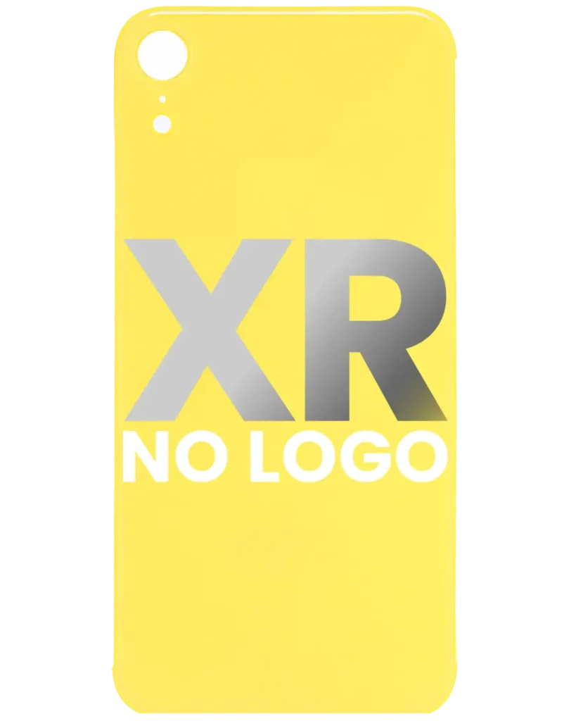 Back Cover Glass For iPhone XR (No Logo) (Yellow)