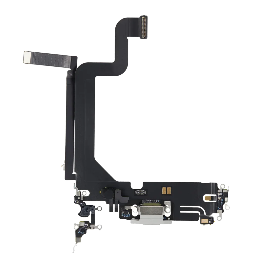 Charging Port Flex Cable For iPhone 14 Pro Max (Premium) (Silver)