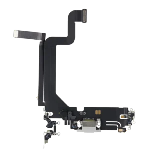 Charging Port Flex Cable For iPhone 14 Pro Max (Premium) (Silver)