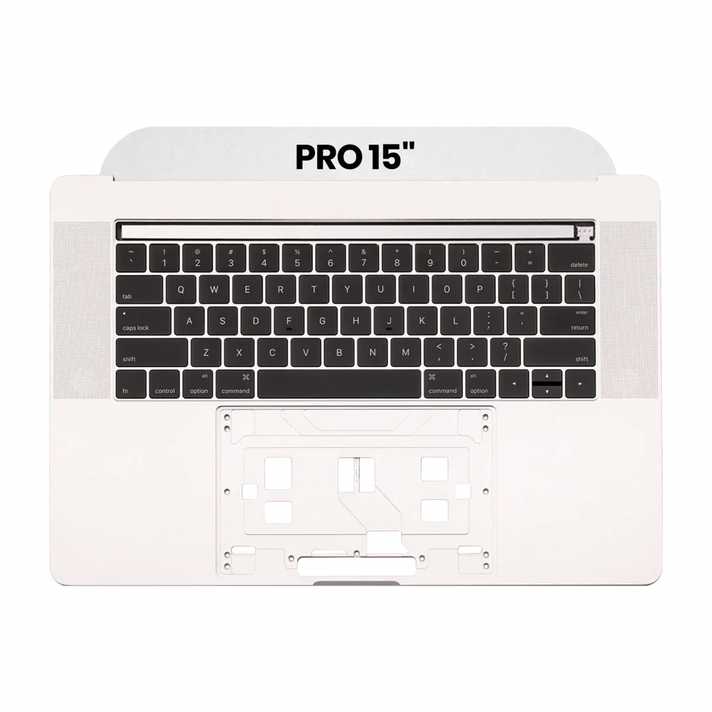 Top Case with Keyboard (ANSI US) For MacBook Pro 15" A1707 (2016-2017) (Used OEM Pull: Grade B/C) (Silver)