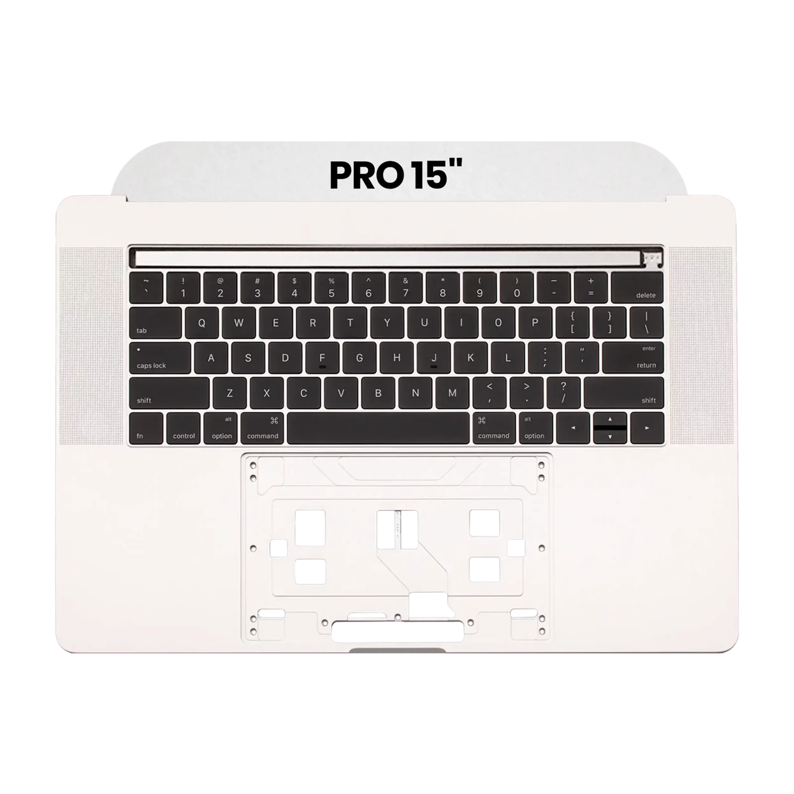 Top Case with Keyboard (ANSI US) For MacBook Pro 15" A1707 (2016-2017) (Used OEM Pull: Grade B/C) (Silver)