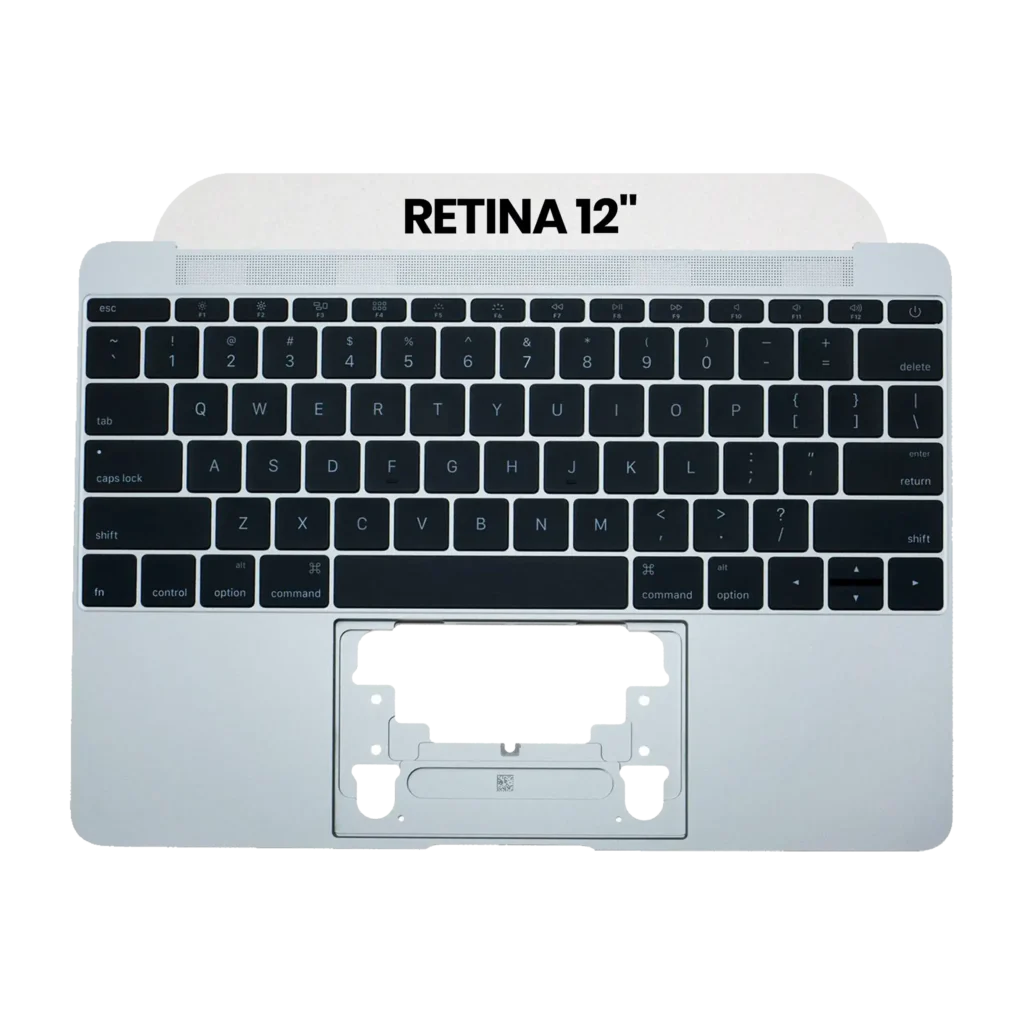 Top Case with Keyboard (ANSI US) and Microphone For MacBook 12" A1534 (2015) (OEM New) (Silver)