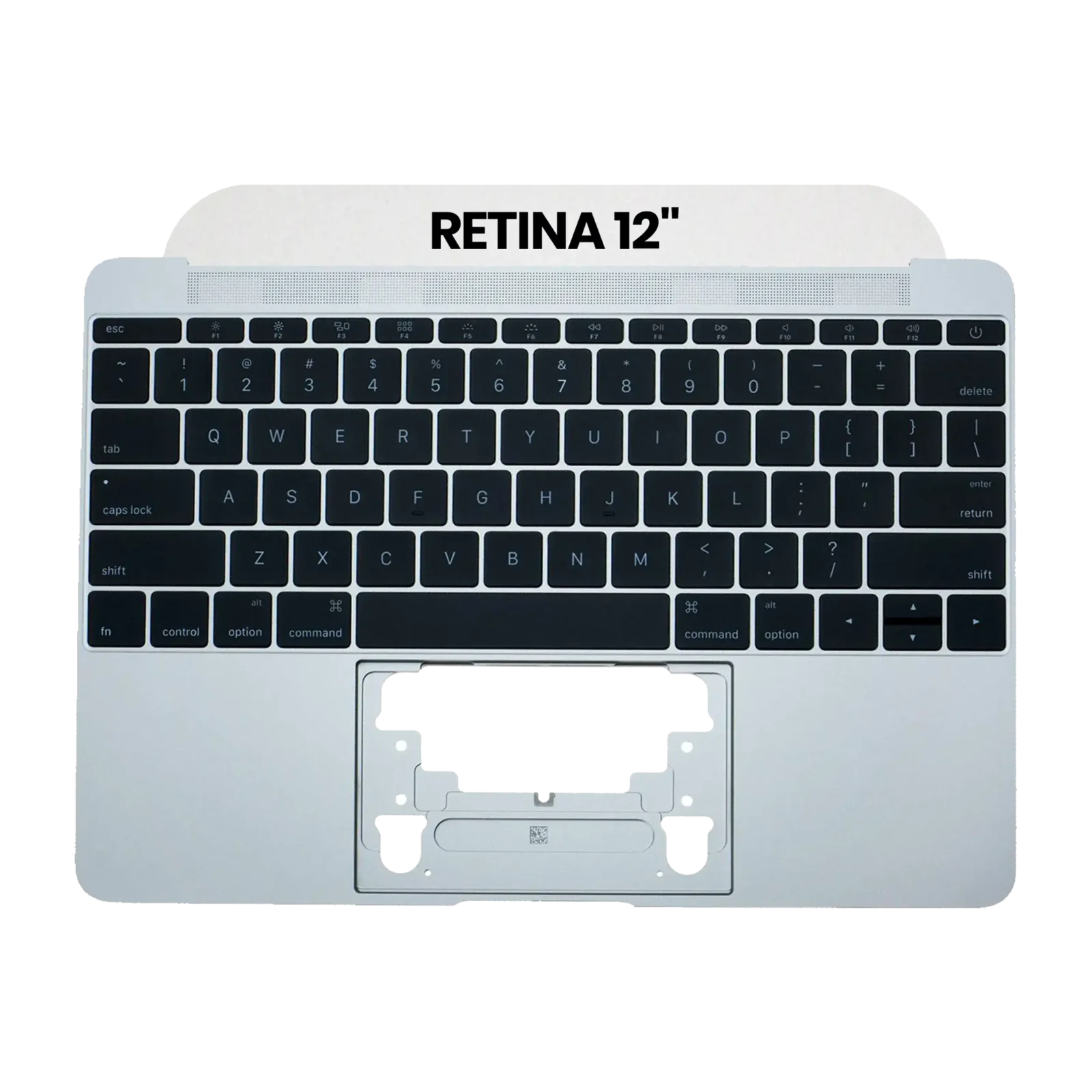 Top Case with Keyboard (ANSI US) and Microphone For MacBook 12" A1534 (2015) (OEM New) (Silver)