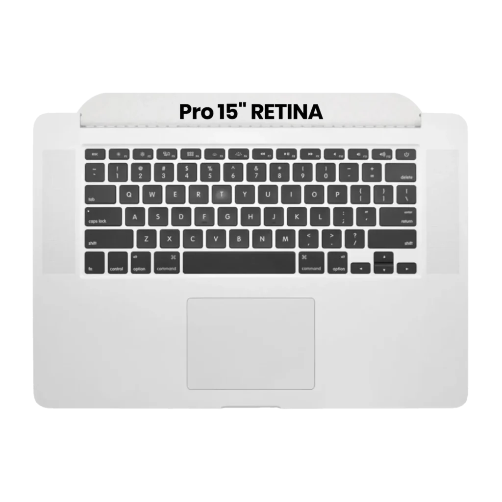 Top Case with Keyboard (ISO UK) and Trackpad For MacBook Pro 15" A1398 (2013-2014) (Used OEM Pull: Grade B/C)