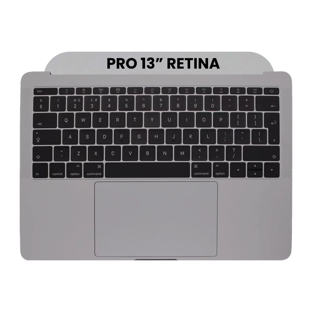 Top Case with Keyboard (ISO UK) and Trackpad For MacBook Pro 13" A1708 (2016) (Used OEM Pull: Grade A) (Space Gray)