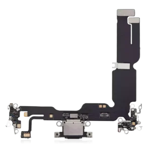 Charging Port Flex Cable For iPhone 15 Plus (Aftermarket Plus) (Black)