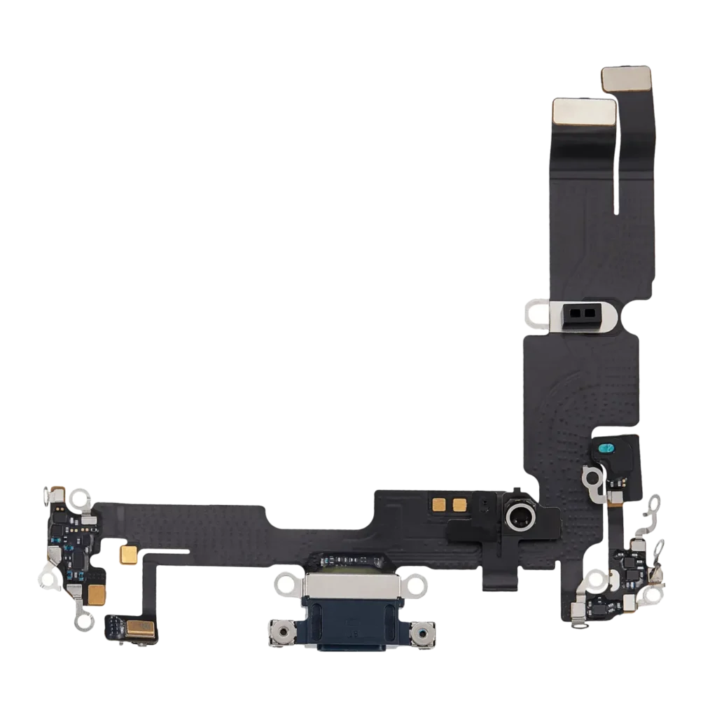 Charging Port Flex Cable For iPhone 14 Plus (Used OEM Pull) (Midnight)