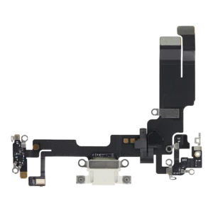 Charging Port Flex Cable For iPhone 14 (Used OEM Pull) (Starlight)