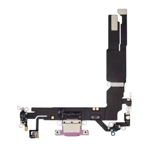 Charging Port Flex Cable For iPhone 16 (Premium) (Pink)