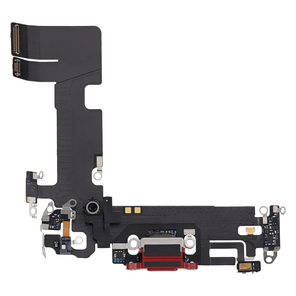 Charging Port Flex Cable For iPhone 13 (Used OEM Pull) (Red)