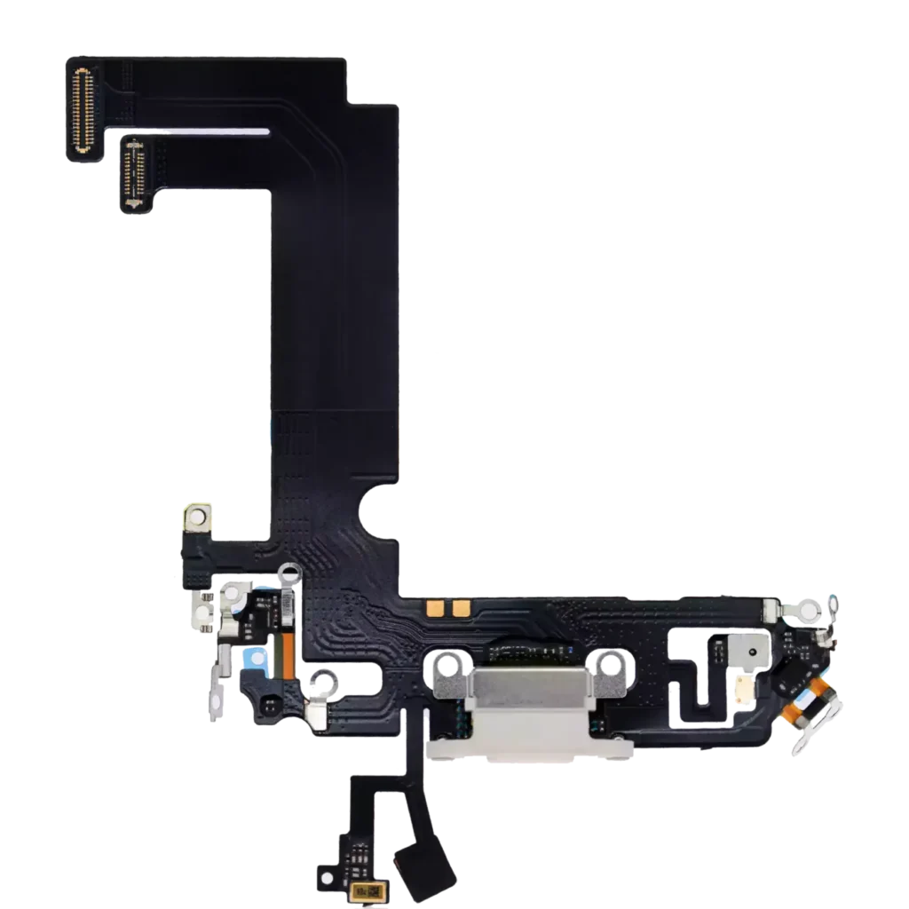 Charging Port Flex Cable For iPhone 12 Mini (Used OEM Pull) (White)