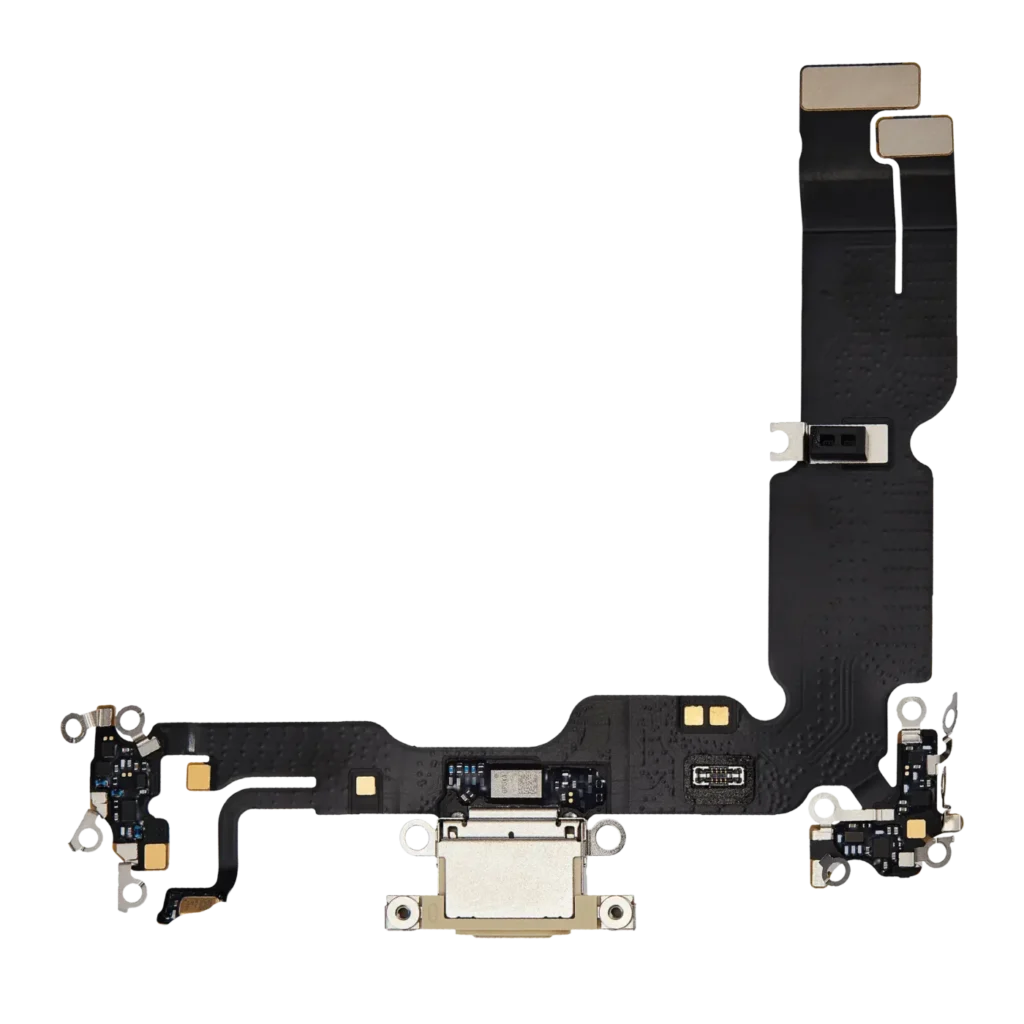 Charging Port Flex Cable For iPhone 15 Plus (Premium) (Yellow)