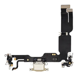 Charging Port Flex Cable For iPhone 15 Plus (Premium) (Yellow)