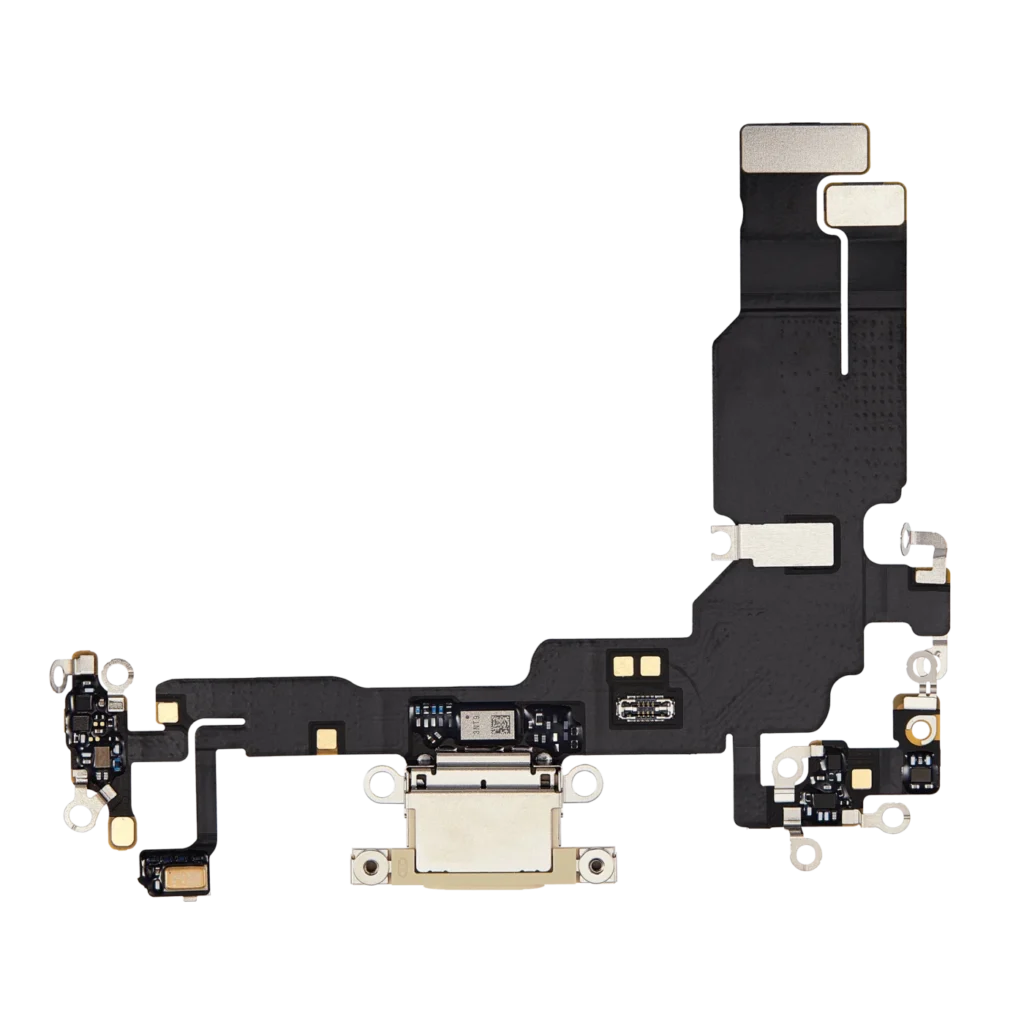 Charging Port Flex Cable For iPhone 15 (Premium) (Yellow)