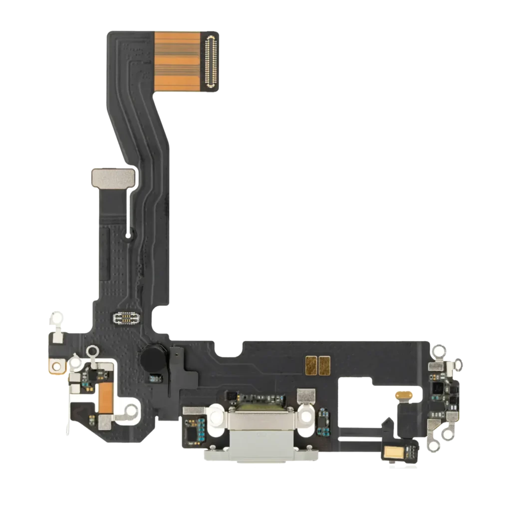 Charging Port Flex Cable For iPhone 12 Pro (Used OEM Pull) (Silver)