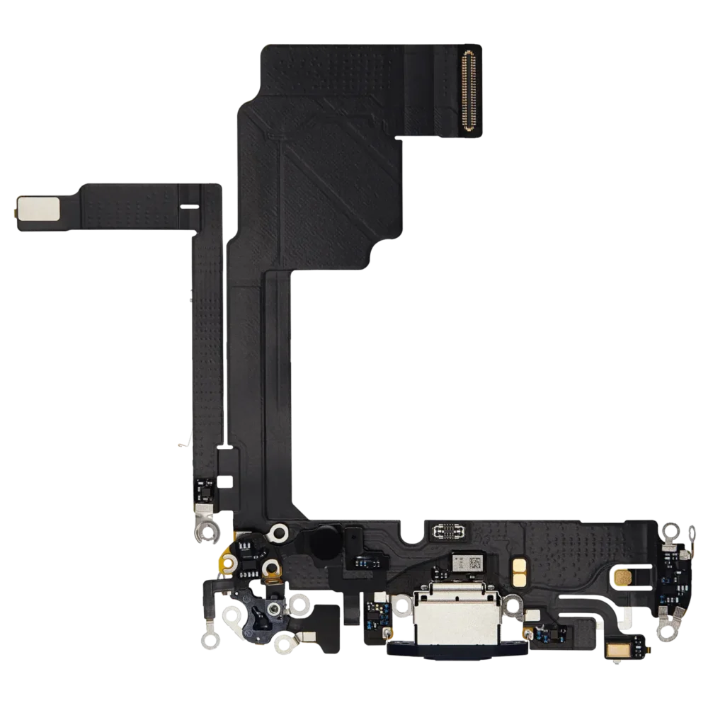 Charging Port Flex Cable For iPhone 15 Pro (Premium) (Blue Titanium)