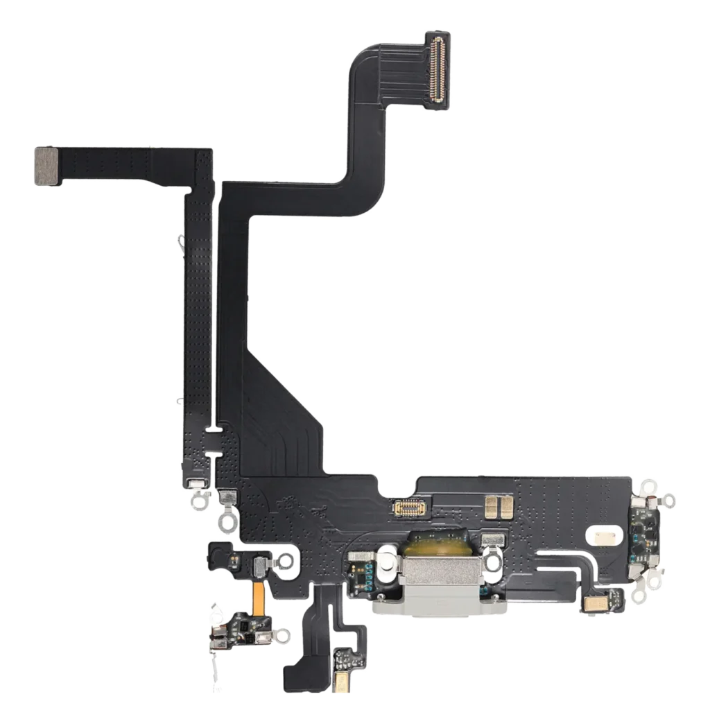Charging Port Flex Cable For iPhone 13 Pro (Aftermarket Plus) (Silver)