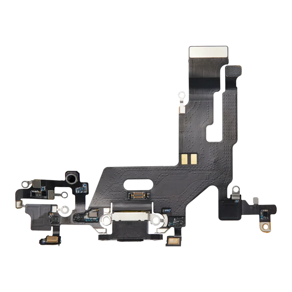 Charging Port Flex Cable For iPhone 11 (Used OEM Pull) (Black)