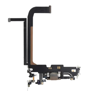 Charging Port Flex Cable For iPhone 13 Pro Max (Used OEM Pull) (Gold)