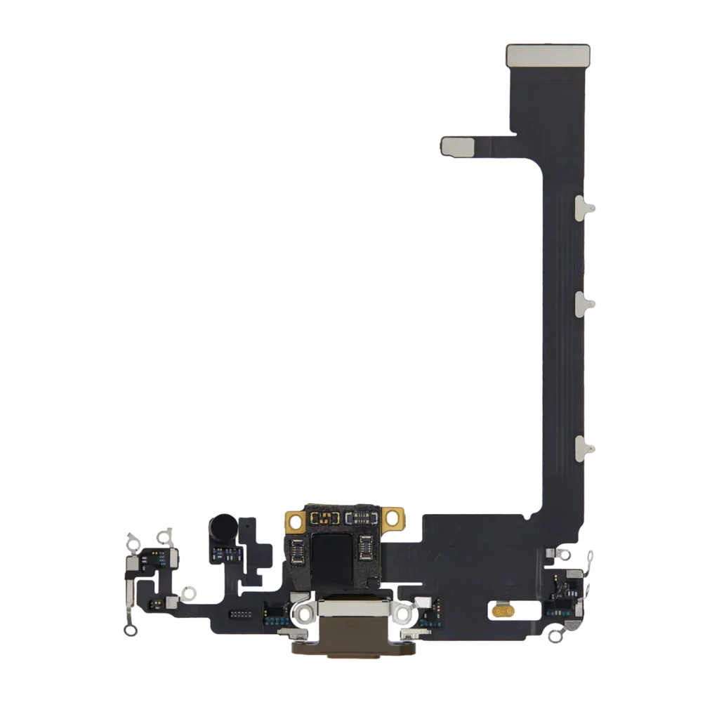 Charging Port Flex Cable With Board For iPhone 11 Pro Max (Used OEM Pull) (Gold)