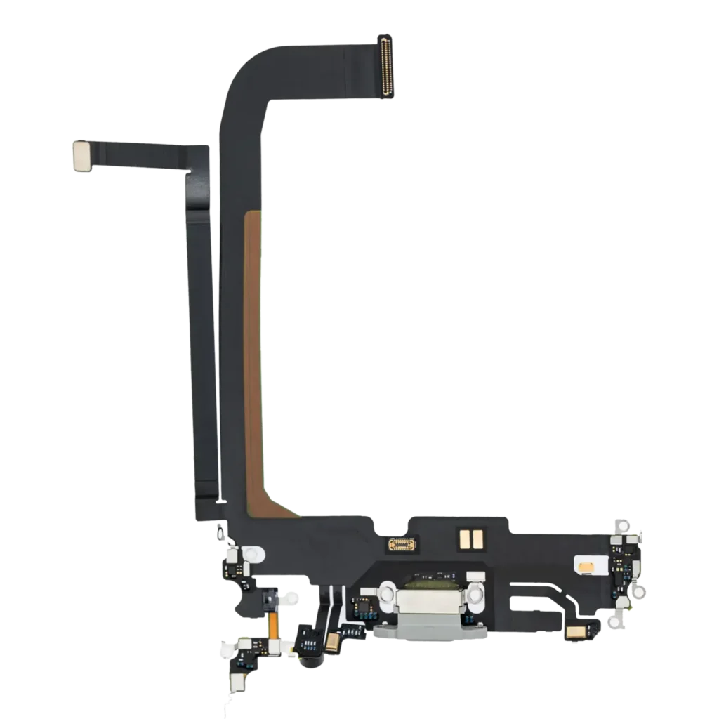 Charging Port Flex Cable For iPhone 13 Pro Max (Premium) (Silver)