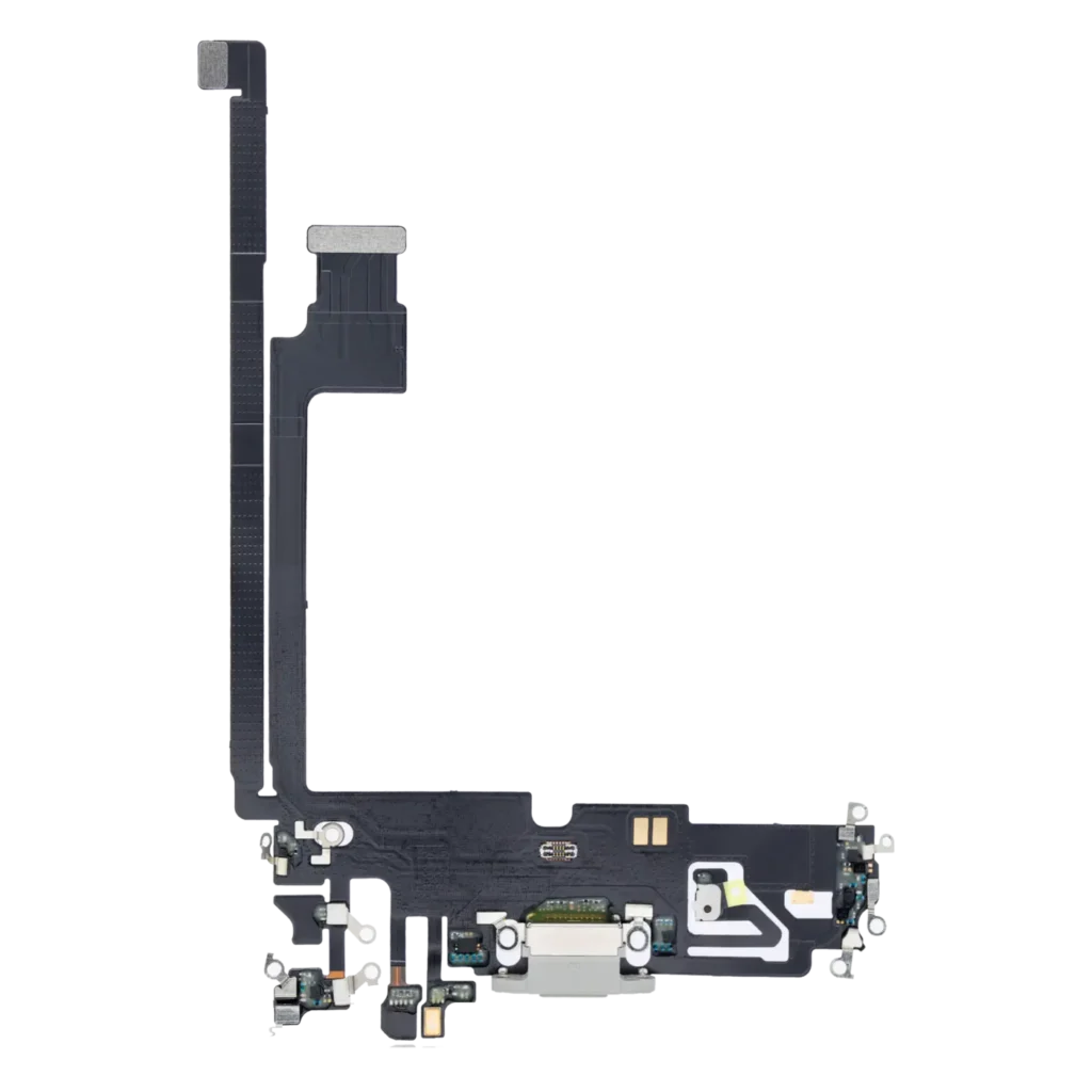 Charging Port Flex Cable For iPhone 12 Pro Max (Aftermarket Plus) (Silver)